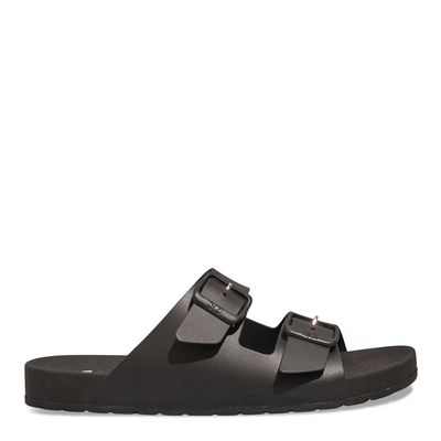 Chinelo Slide Fivela Masculino Borracha Preto 2