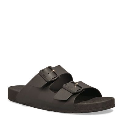 Chinelo Slide Fivela Masculino Borracha Preto 2