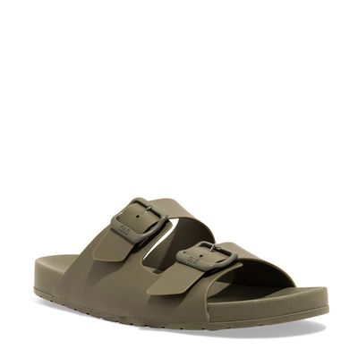 Chinelo Slide Fivela Masculino Borracha Verde Pistache
