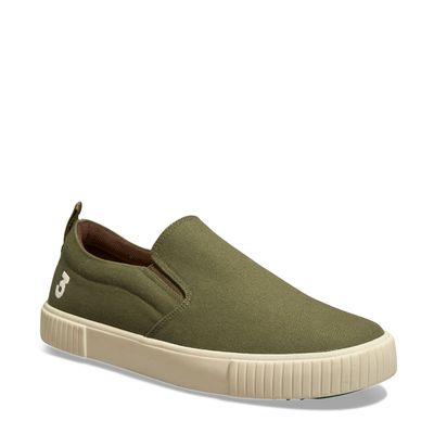 Tênis Slip On Masculino Lona Deserto Verde Militar