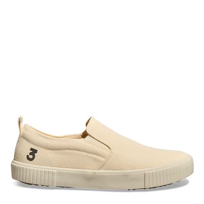 Tênis Slip On Masculino Lona Deserto Bege