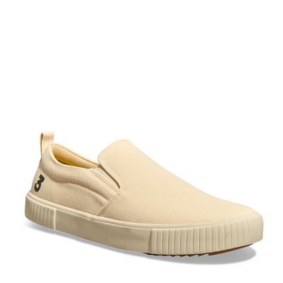 Tênis Slip On Masculino Lona Deserto Bege