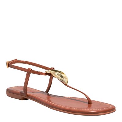 Rasteira Napa Madri Caramel