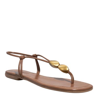 Rasteira Napa Madri Caramel