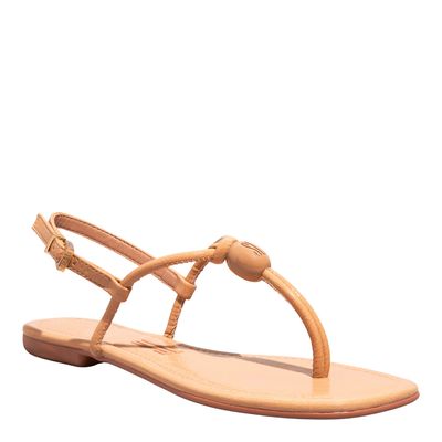 Rasteira Verniz Glossy Light Tan