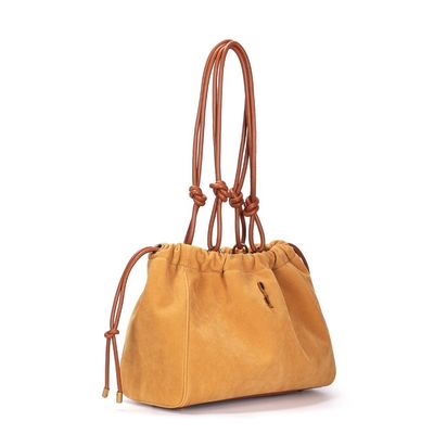 Bolsa M Material Camurça Mostarda
