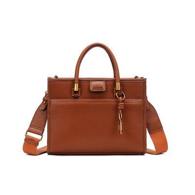 Bolsa Tote Grande Floater Marrom Safari Alça Dupla