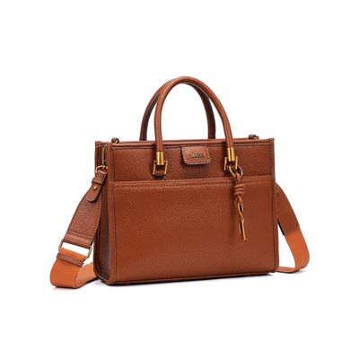 Bolsa Tote Grande Floater Marrom Safari Alça Dupla