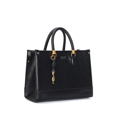 Bolsa Grande Soft Preto Alça Ombro