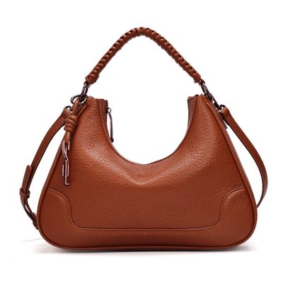 Bolsa Hobo Floater Marrom Safari Alça Dupla