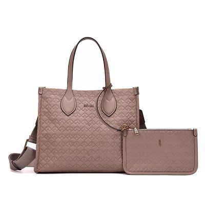 Kit Bolsa Tote Soft E Clutch Cinza