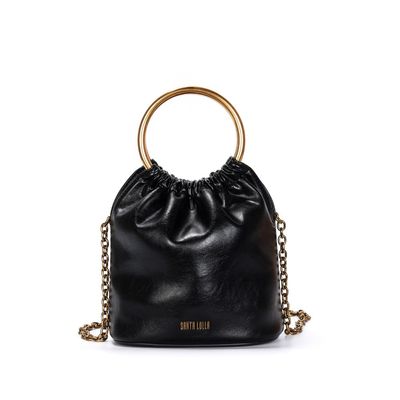 Bolsa P Material Rustico Preto