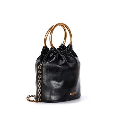 Bolsa P Material Rustico Preto