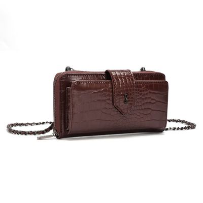 Carteira Material Croco Dark Cocoa 2