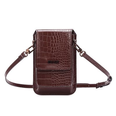 Carteira Material Croco Dark Cocoa