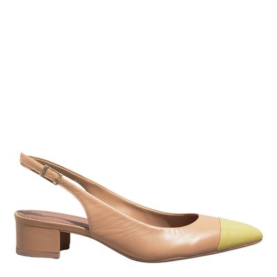 Scarpin Couro Pelica Soft Bege Egido