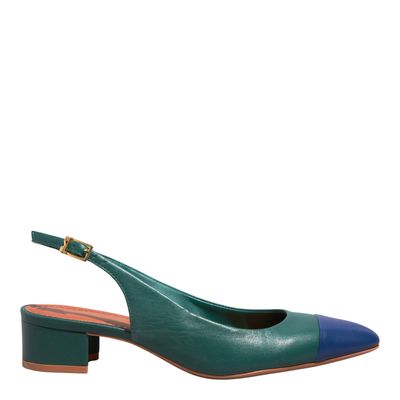 Scarpin Couro Pelica Soft Esmeralda