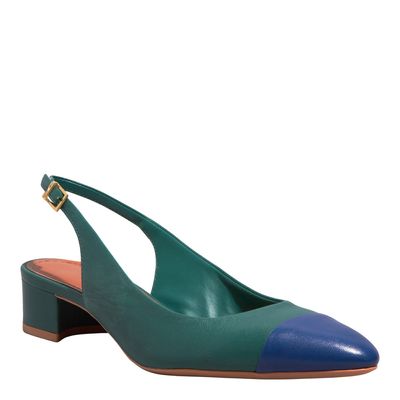 Scarpin Couro Pelica Soft Esmeralda