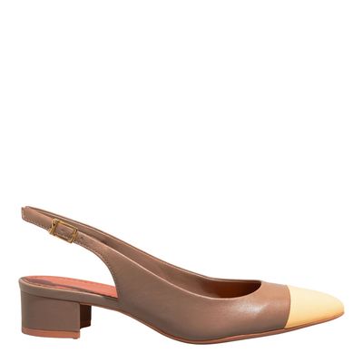 Scarpin Couro Pelica Soft Fog