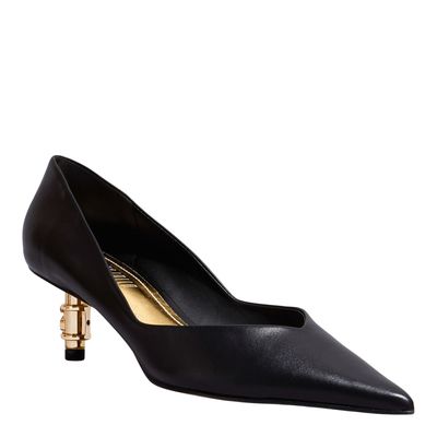Scarpin Couro Confort Preto