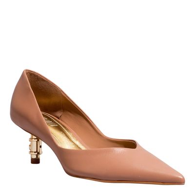 Scarpin Couro Confort Mocha
