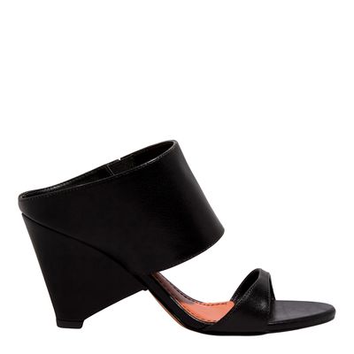 Mule Couro Confort Preto