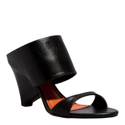 Mule Couro Confort Preto