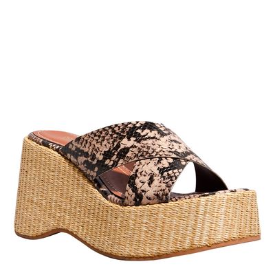 Plataforma Suede Animalier Natural