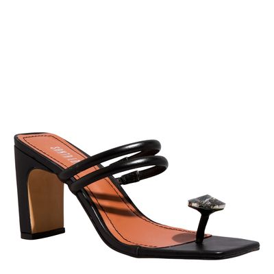 Mule De Dedo Couro Confort Preto