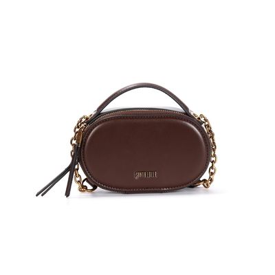 Bolsa Pequena Soft Marrom Dark Duas Alça Dupla