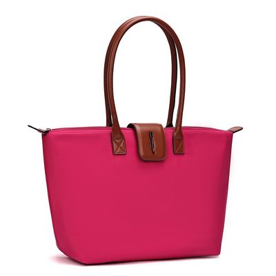 Bolsa Shopper Nylon Rosa Pink Alça Ombro