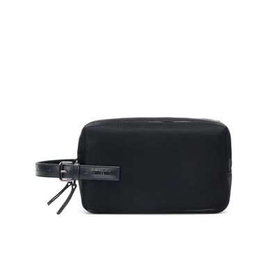 Necessaire Nylon Preto Alça De Mão