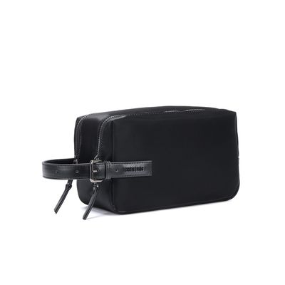 Necessaire Nylon Preto Alça De Mão