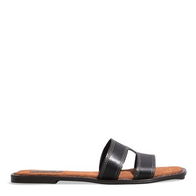 Rasteira Couro Nobre Soft Preto