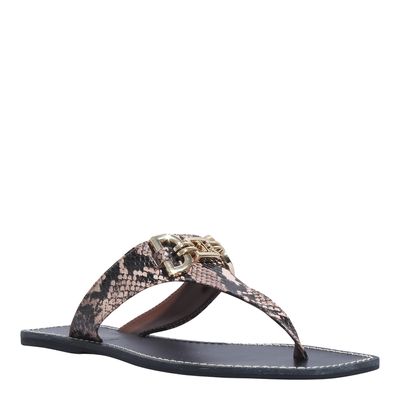 Rasteira Suede Animalier Natural