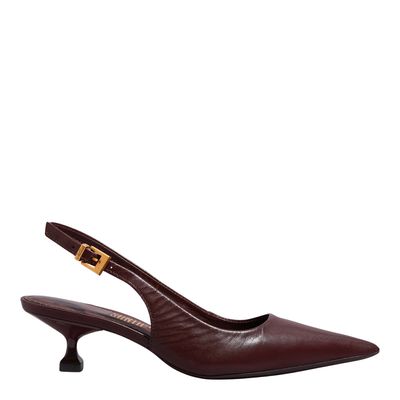 Scarpin Couro Pelica Soft Dark Cocoa