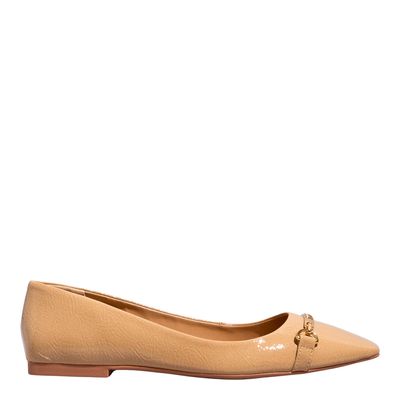 Sapatilha Verniz Glossy Light Tan