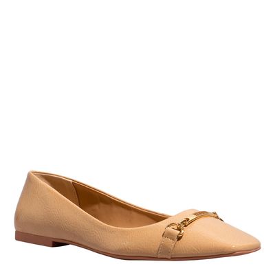 Sapatilha Verniz Glossy Light Tan