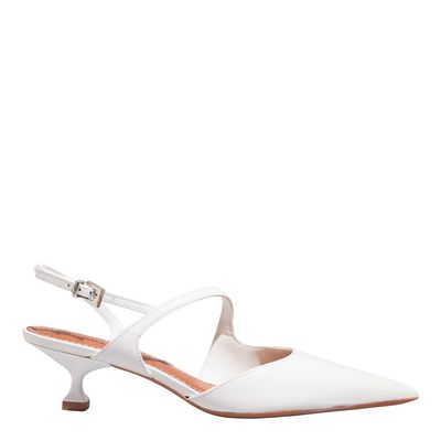 Scarpin Couro Pelica Soft Branco