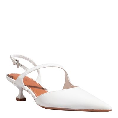Scarpin Couro Pelica Soft Branco