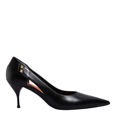 Scarpin Couro Confort Preto
