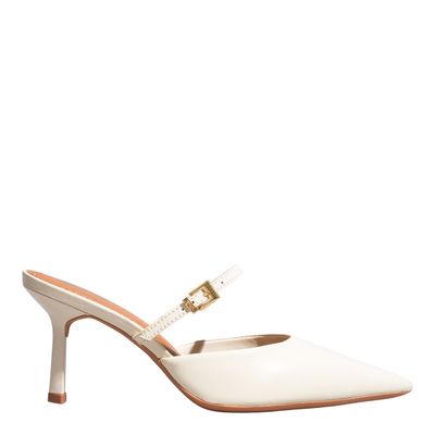Mule Couro Pelica Soft New Marfim