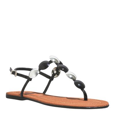 Rasteira Verniz Glossy Preto
