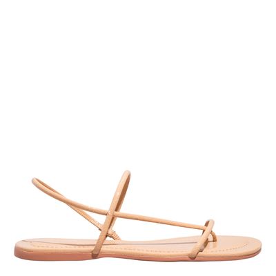 Rasteira Verniz Glossy Light Tan