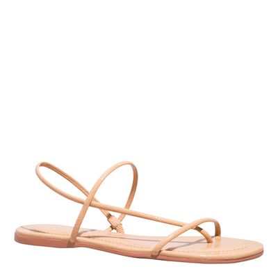 Rasteira Verniz Glossy Light Tan