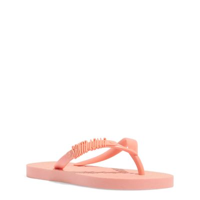 Chinelo Flip Flop Infantil Borracha Laranja Pêssego