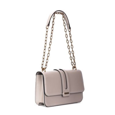 Bolsa Soft Cinza Fog Alça Ombro Corrente