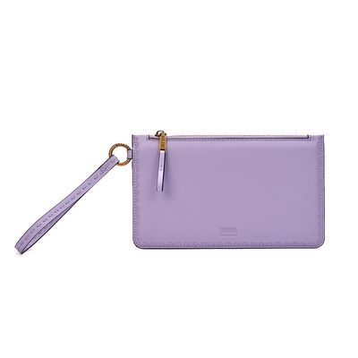 Clutch Material Soft Lilás Alça De Mão