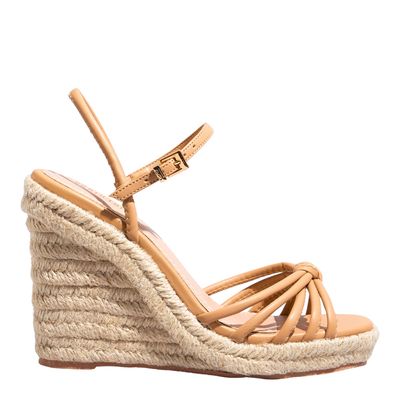 Sandália Espadrille Napa Bege Salto Anabela