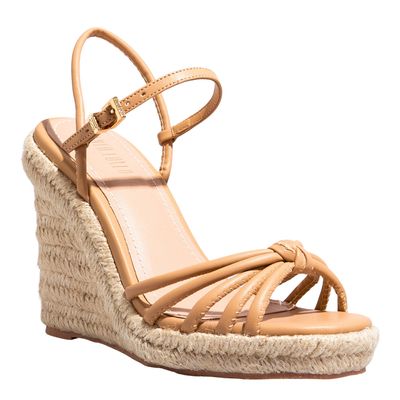 Sandália Espadrille Napa Bege Salto Anabela